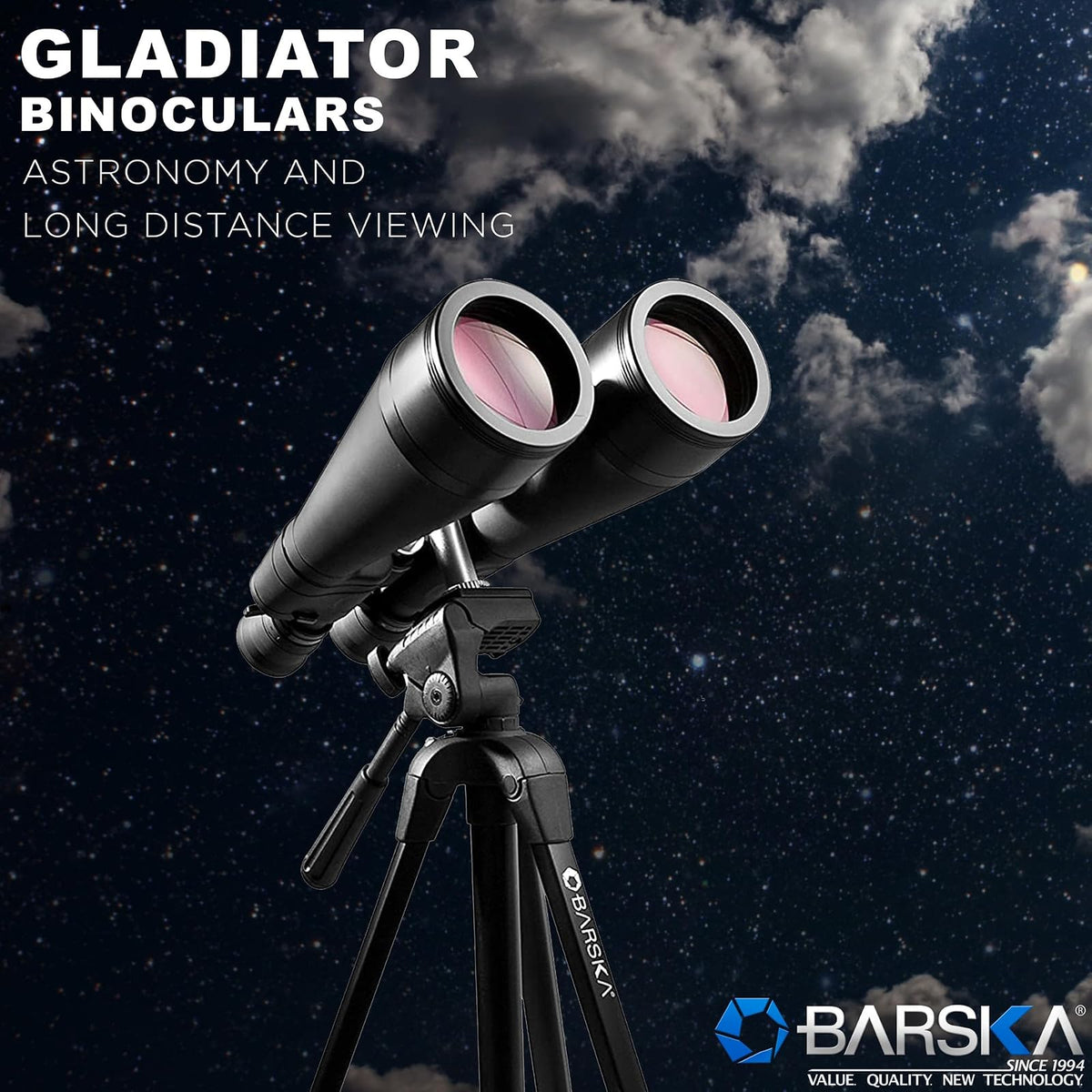 Barska AB10594 Gladiator 25-125x80 Zoom , Green Lens, Braced-in Tripod Adapter