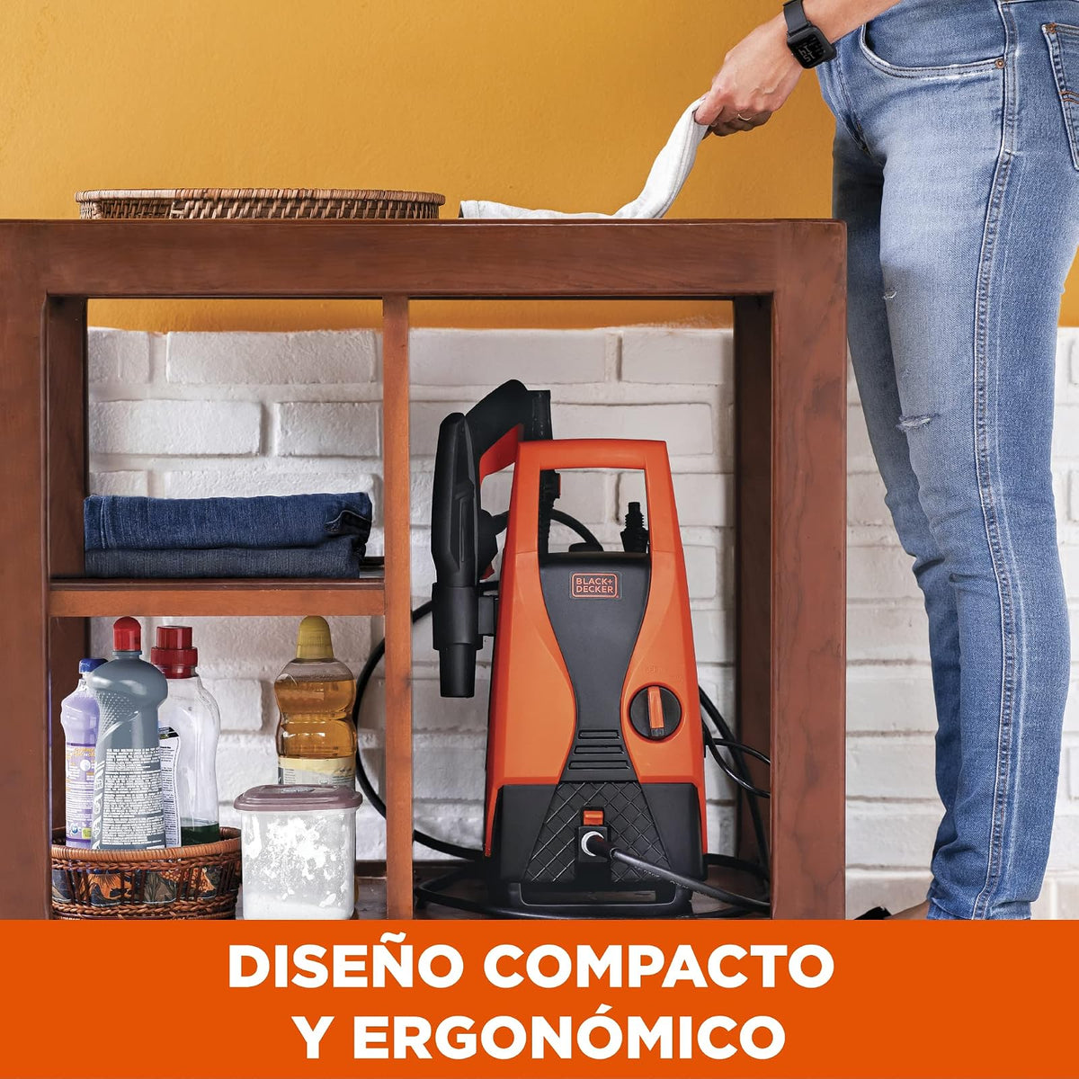 BLACK+DECKER Hidrolavadora de Alta Presión, 1400W, 1512PSI, PW1450TD