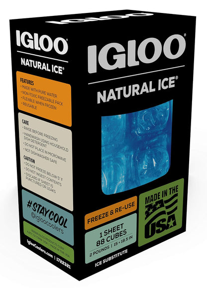 Igloo Maxcold Natural Ice Sheet 88 Cube, 15 x 18.5 Inches,