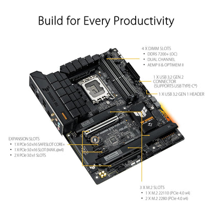 ASUS TUF Gaming B760-PLUS WiFi Intel® B760 (13ª y 12ª generación) LGA 1700 ATX Placa Base