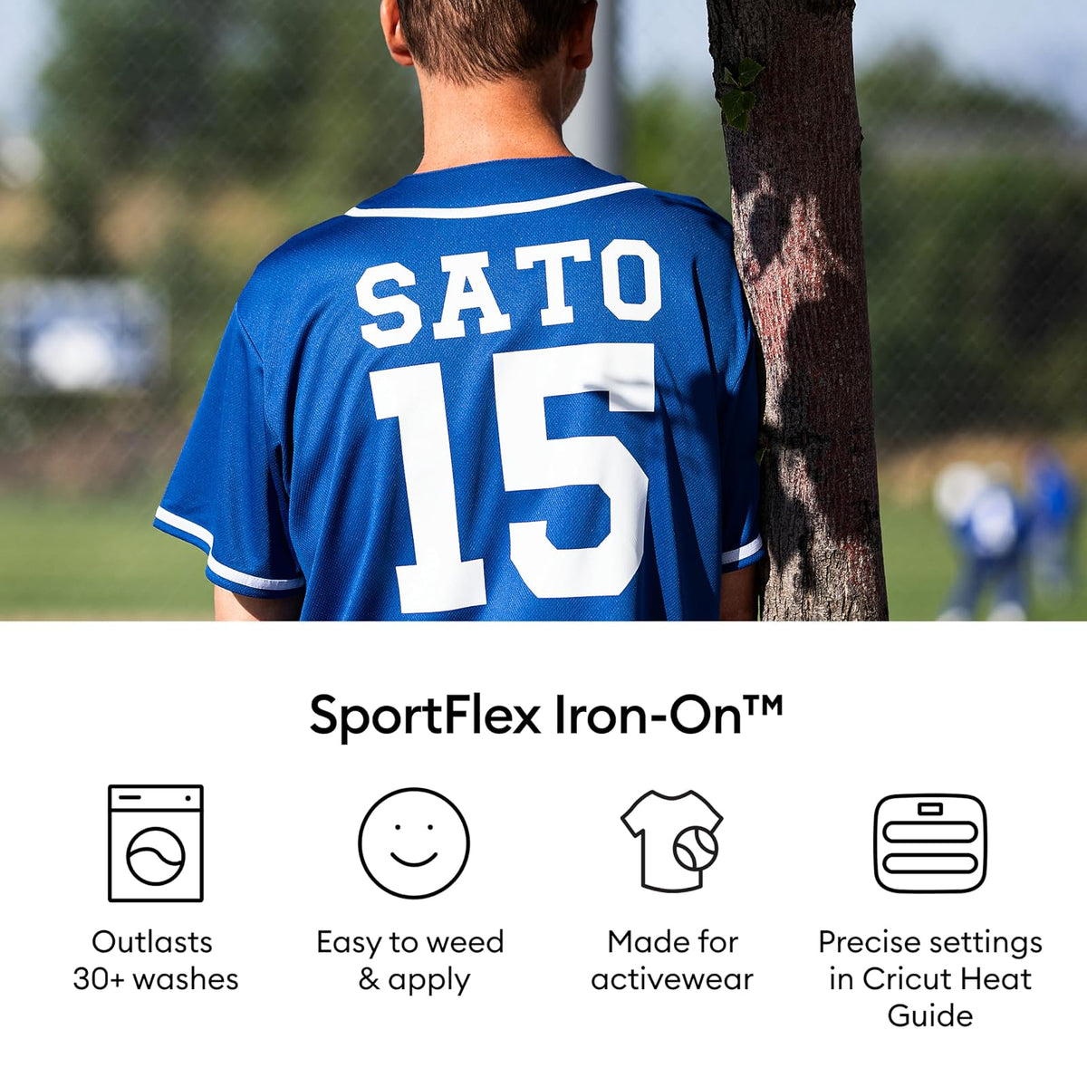 Cricut® SportFlex - Vinilo termoadhesivo para ropa deportiva | Vinilo de transferencia de calor HTV para ropa deportiva