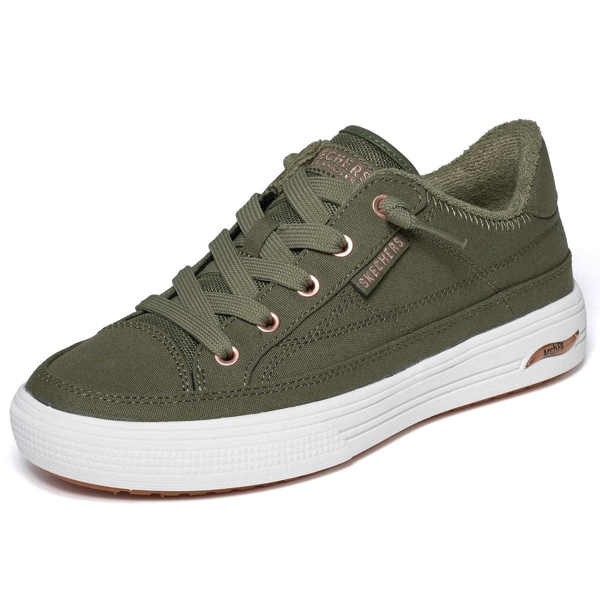 Skechers Arch Fit Arcade Zapatillas para Mujer - 24.0 cm - Verde -Oliva