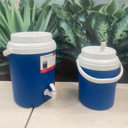 Estra Termo Térmico 4 Litros con Boquilla Antigoteo | Jarra Portátil para Agua, Café, Té y Jugos, Apto para Bebidas Frías y Calientes | Picnic, Playa, Camping y Reuniones | Libre de BPA, Azul