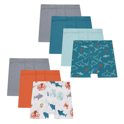 Hanes Toddler Boys' Organic Cotton Underwear, Pure Comfort 100% Cotton Boxer Briefs Available, 10 & 7 Pack
