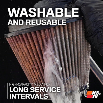 K&N Filtro de Aire del Motor: Alto Rendimiento Powersport para Yamaha Raptor, Grizzly YA-6602
