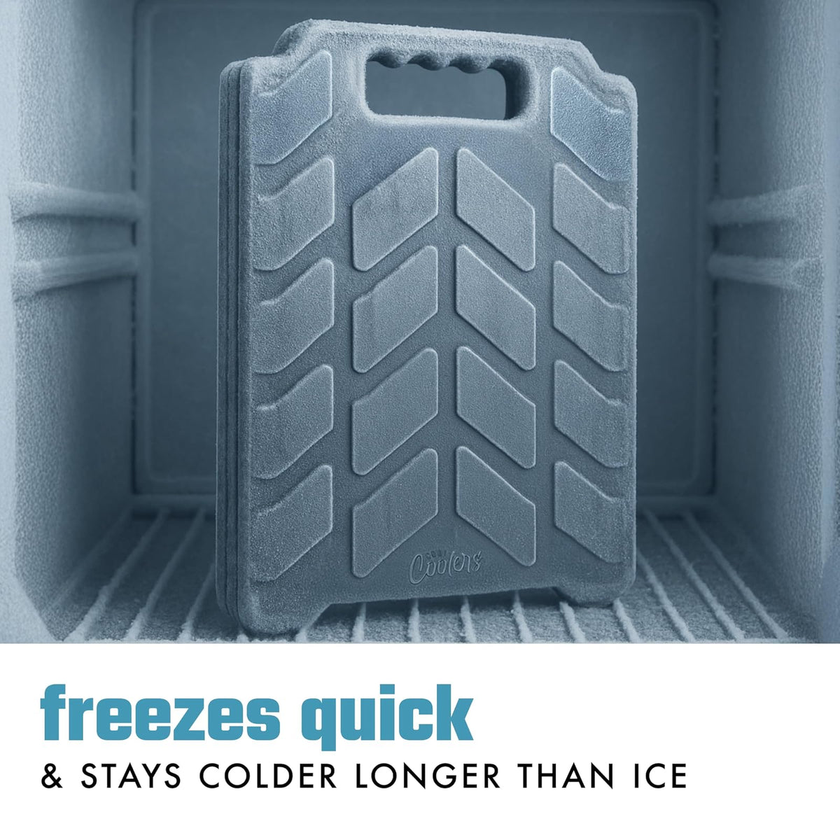 Cool Coolers by Fit & Fresh XL - Bloques de hielo delgados, reutilizables y de larga duración XL para enfriadores, bolsas de hielo delgadas XL para enfriadores y bolsas enfriadoras, ahorro de espacio,
