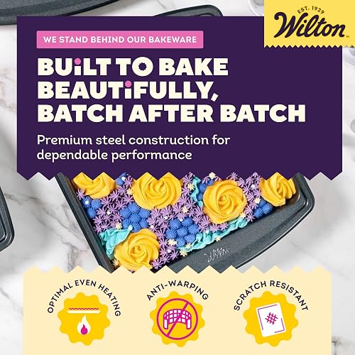Wilton Advance Select Premium - Molde cuadrado antiadherente para tartas, acero, plata, 9 x 9 pulgadas