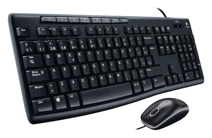 Logitech MK270 Combo Teclado y Mouse Inalámbrico en Español - Negro - MK200
