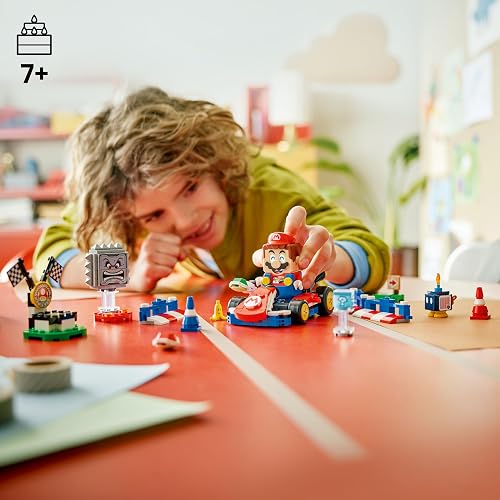 LEGO Super Mario : Mario Kart Mario Interactivo y Kart estándar Juguete, Set de Construcción, Regalo para Niños, Niñas y Cualquier Gamer a Partir de 7 Años 72043