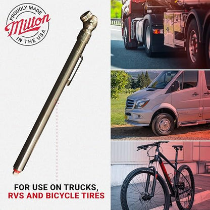 Milton S-925 Medidor de Presión de Neumáticos para Camiones RV y con Válvula Desinfladora Latón