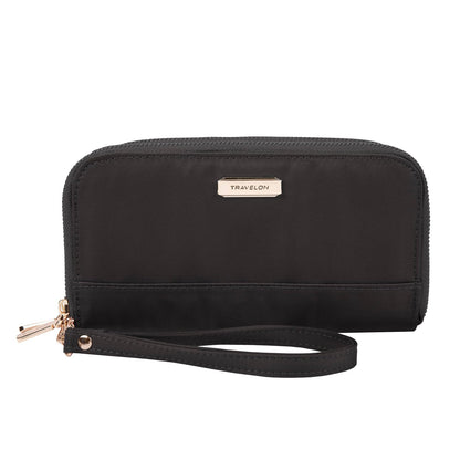 Travelon portafolios de viaje con doble cierre con bloqueo RFID - Negro -
