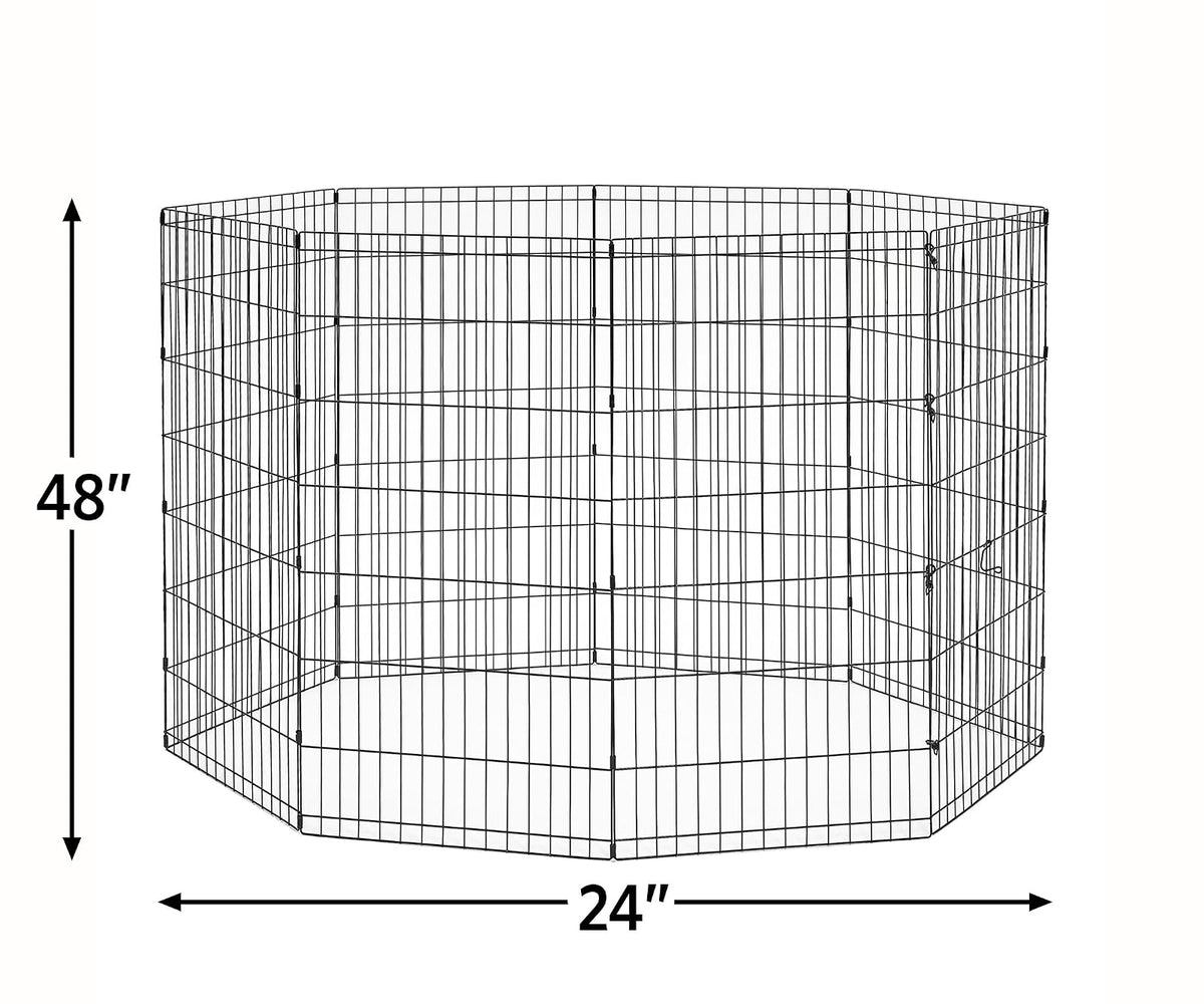 New World Pet Products - Corredor plegable para hacer ejercicio para mascotas B558-48, negro, XL, 24 x 48 pulgadas