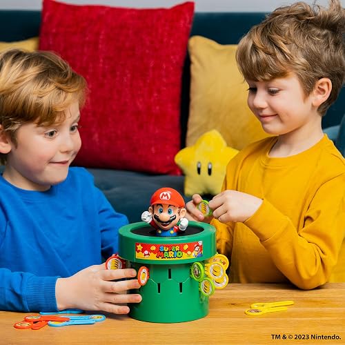 TOMY Pop Up Super Mario - Juego para niños, Juguetes de Super Mario y Juegos Familiares para la Noche de Juegos para niños, Juegos de Mesa e Ideas de Navidad para niños a Partir de 4 años