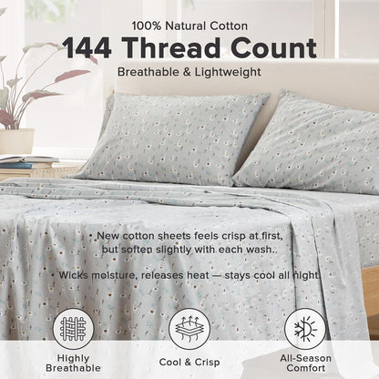 Comfort Spaces sábanas con Fundas de Almohada Ropa de Cama, Llama, Individual Extra Grande, 1, 1