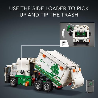 LEGO® Technic™ Camión de Residuos Mack® LR Electric; carros para niños y Trailers de Juguete de colección con Partes Que se mueven y diseño Realista Inspirado en un camión de residuos eléctrico 42167
