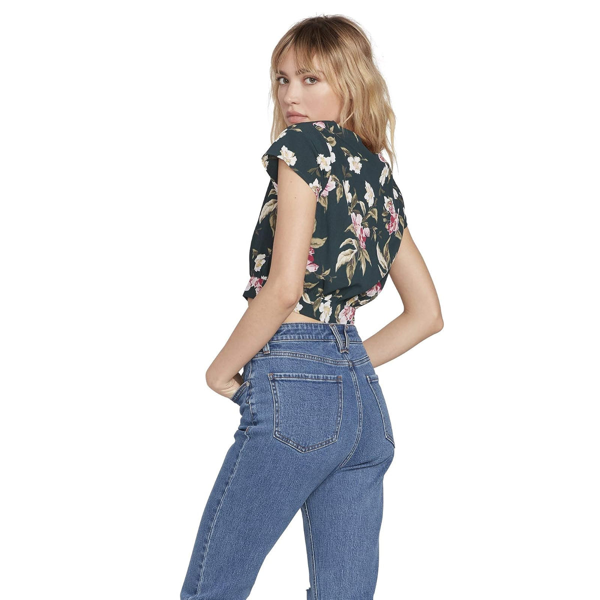 Volcom Haute Topic Crop Parte Superior Camiseta para Mujer