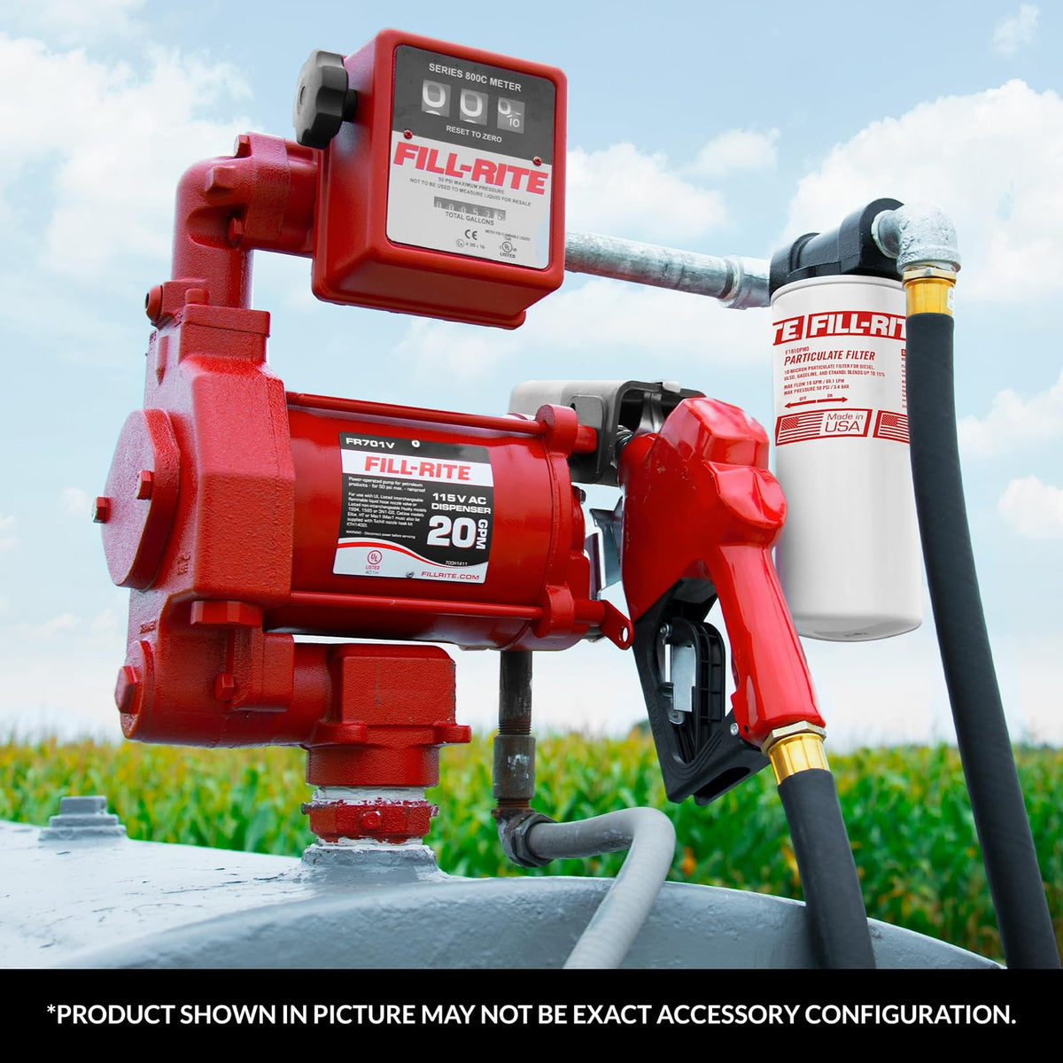 Boquillas de transferencia de combustible automáticas y manuales Fill-Rite, Auto - estándar, Rojo, 1.9 cm