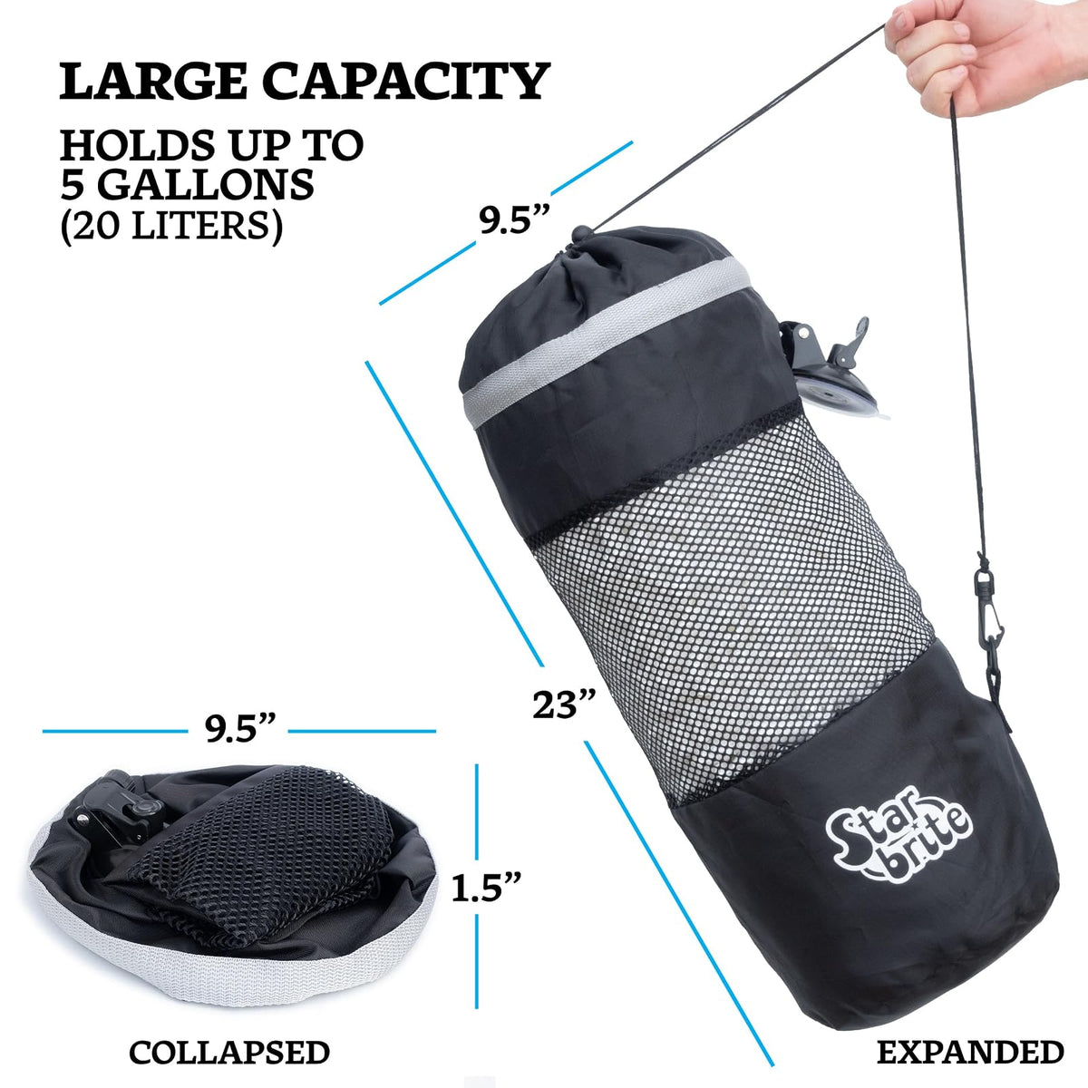 Star brite 52074 Stow & Go Bolsa de basura de malla con ventosa