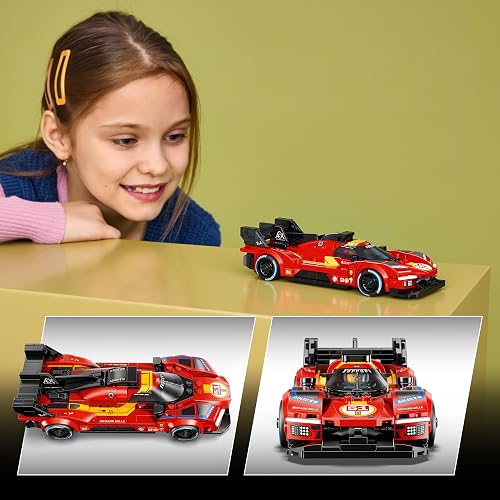 LEGO Speed Champions Ferrari 499P – Ferrari de Colección – Auto de Carreras con 1 Minifigura de un Piloto – Set de Construcción para Niños y Niñas a Partir de 9 Años – 77261
