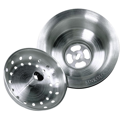 SinkSense - Colador de cesta de 3.5 pulgadas con cesta estilo poste, acero inoxidable
