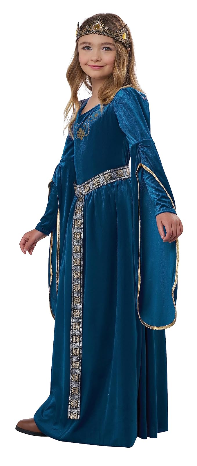 California - Disfraz de princesa medieval, disfraz infantil, talla XS