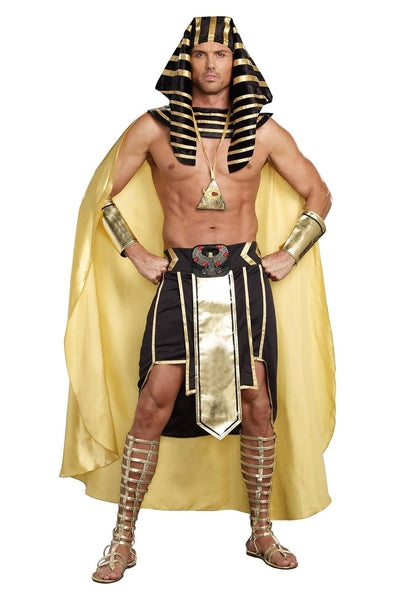 Dreamgirl Adult King Tut Costume, Mens Ancient Egyptian Pharaoh, Fashion King of Egypt Halloween Costume