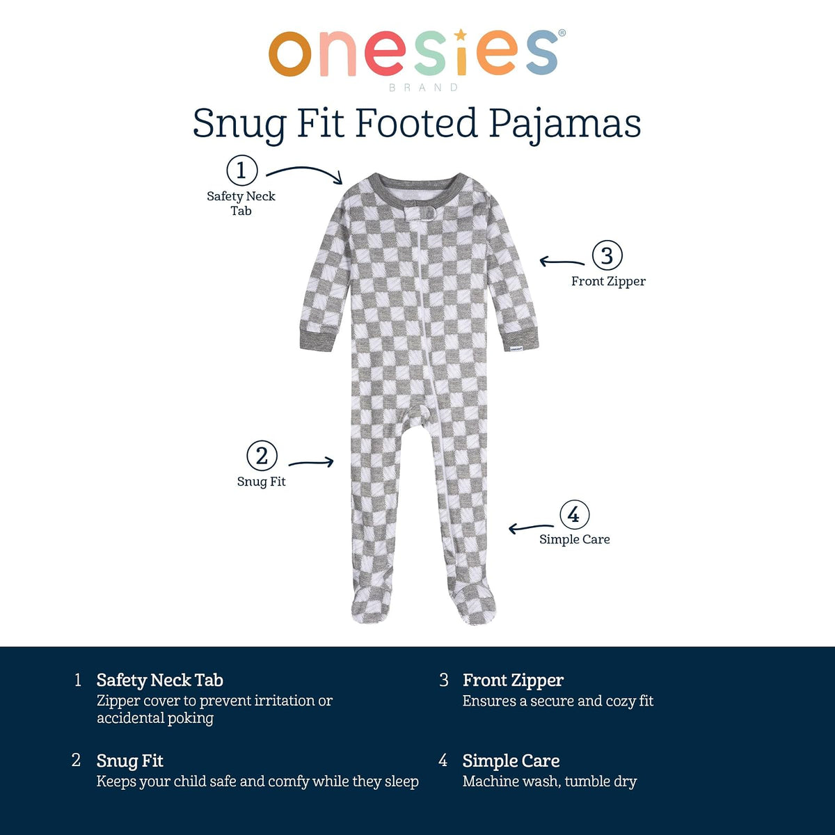 Onesies 4-Pack Sleep 'N Play Footies Dormidores para bebés y niños pequeños bebés niños