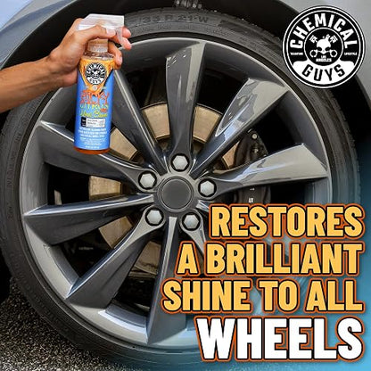 Chemical Guys CLD105 Gel limpiador de ruedas cítricas pegajoso seguro para todos los tipos de ruedas) funciona en automóviles, camiones, SUV, motocicletas, caravanas y más, 128 onzas líquidas 1 galón)