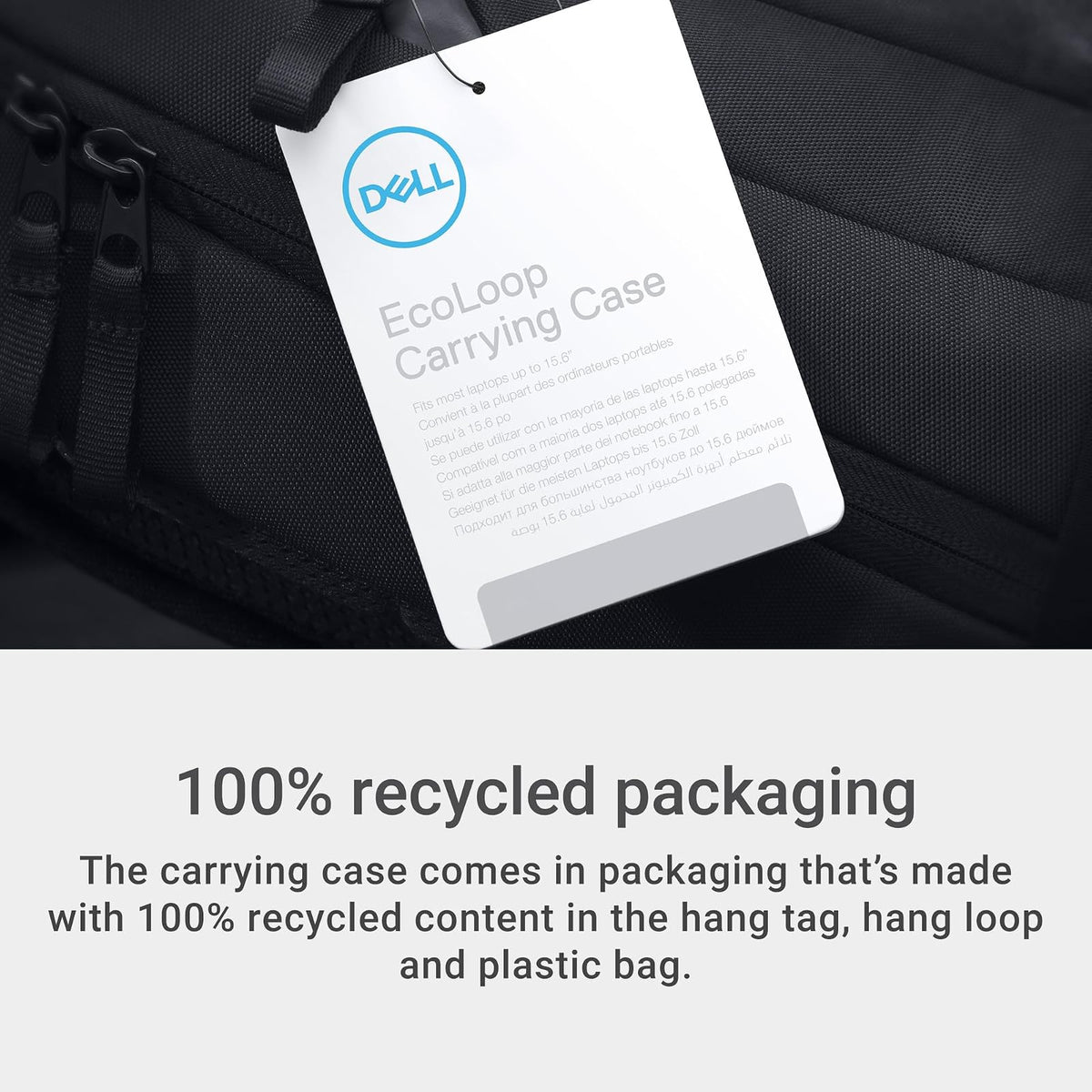 Dell 14-16 EcoLoop Essential Mochila 14-16 - CP3724 - Ligera, dos bolsillos laterales de malla, organizador de accesorios integrado, funda acolchada dedicada para portátil - Negro