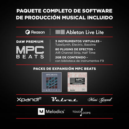 M-Audio Keystation 49 MK3 - Controlador MIDI USB con teclado de 49 teclas, controles asignables, ruedas de pitch/modulación, suite de software