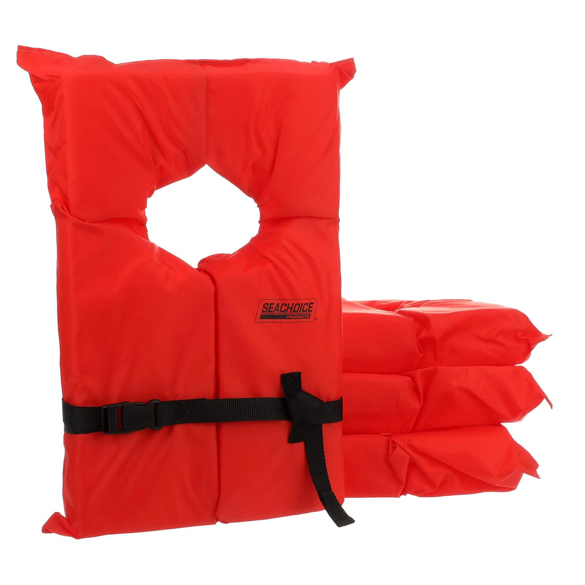 Seachoice Type II - Dispositivo Universal de flotación Personal, Paquete de 4, con Bolsa de Almacenamiento