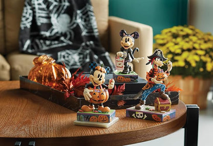 Enesco Disney Traditions Collection by Jim Shore - Figura de Disfraz de Gato Negro de Minnie Mouse - Figura de Resina de Piedra Pintada a Mano Hecha a Mano de Disney Halloween coleccionables, Estatua