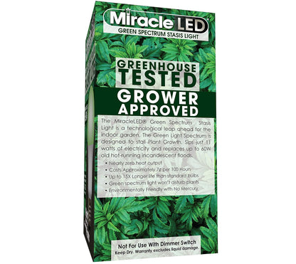 MiracleLED 604614 Luz de estasis de espectro verde, 1 paquete, 60 W para sala de cultivo
