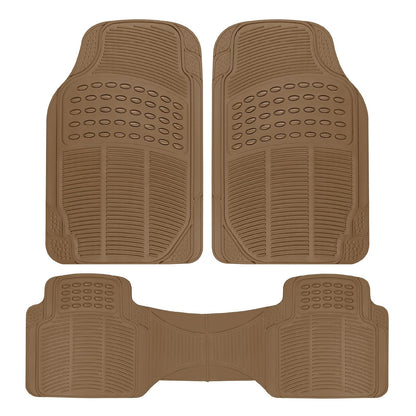 BDK M783BG ProLiner Alfombrillas Piso Goma 3 Piezas Universal Beige para Automóviles Camiones SUV - Beige - 3 piezas