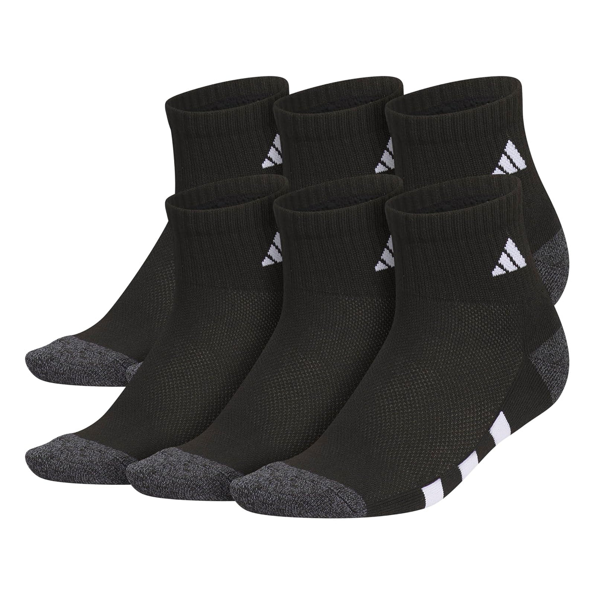 adidas calcetines deportivos de cuarto para niño, paquete de 6 - G - Negro - Onix Gris - Blanco