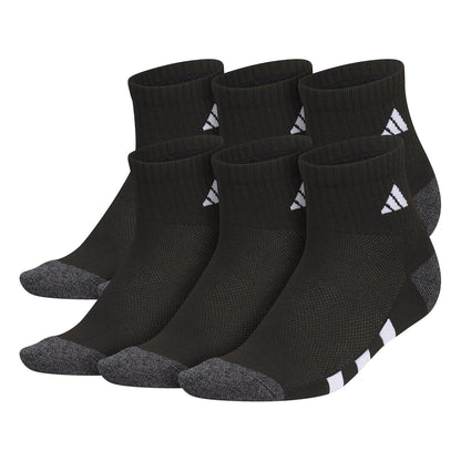 adidas calcetines deportivos de cuarto para niño, paquete de 6 - G - Negro - Onix Gris - Blanco