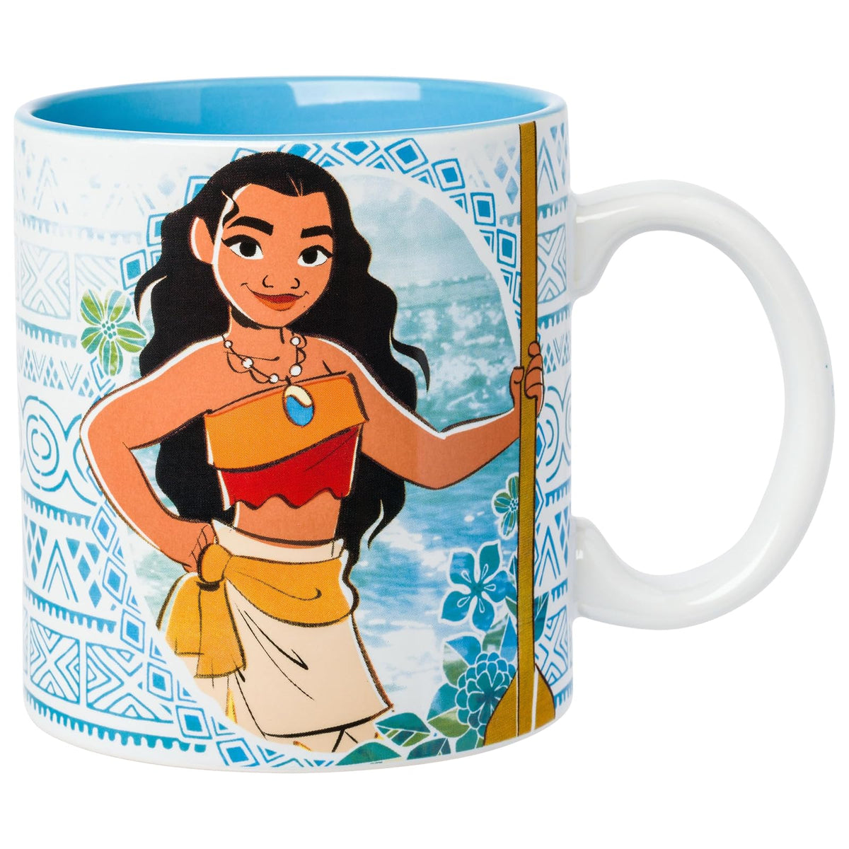 Disney mn0934 Moana explorar Oceania – Taza de desayuno (cerámica), 20 oz, multicolor