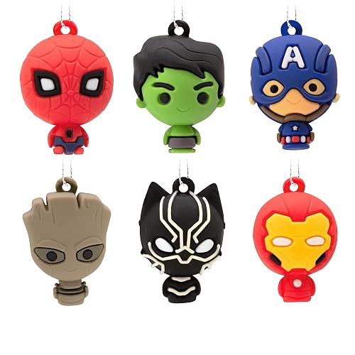 Hallmark Marvel Super Heroes - Mini Adornos de Navidad, irrompibles, Juego de 6