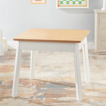 Melissa & Doug - Mesa Cuadrada de Madera - Muebles para niños para Sala de Juegos (Natural/Blanco)