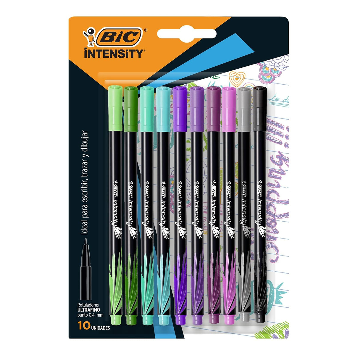 BIC Intensity Plumines de Punto Ultra Fino, 10 Piezas - 10 Piezas