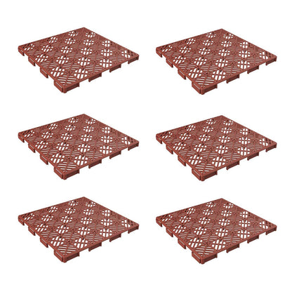 Pure Garden 50-147 Interlocking Patio, Deck or Garage Floor Tiles, 12 x 12
