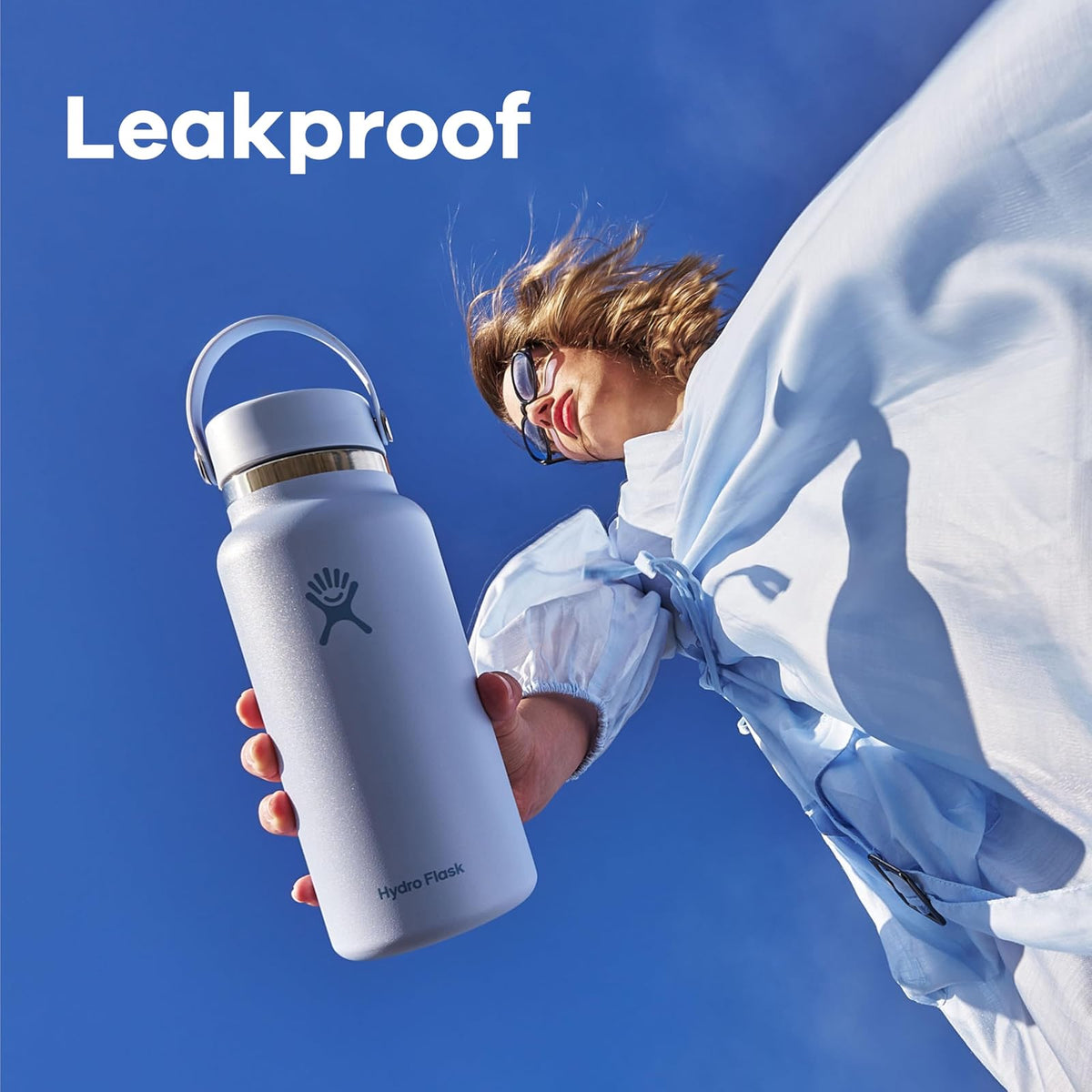 Hydro Flask - Botella de agua de acero inoxidable aislada, tapa flexible de boca ancha, no derrama, a prueba de fugas y recargable en rosa arrecife de 32 onzas
