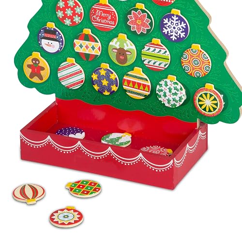 Melissa & Doug Cuenta Regresiva Para La Navidad Calendario De Adviento De Madera