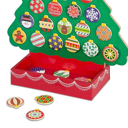 Melissa & Doug Cuenta Regresiva Para La Navidad Calendario De Adviento De Madera