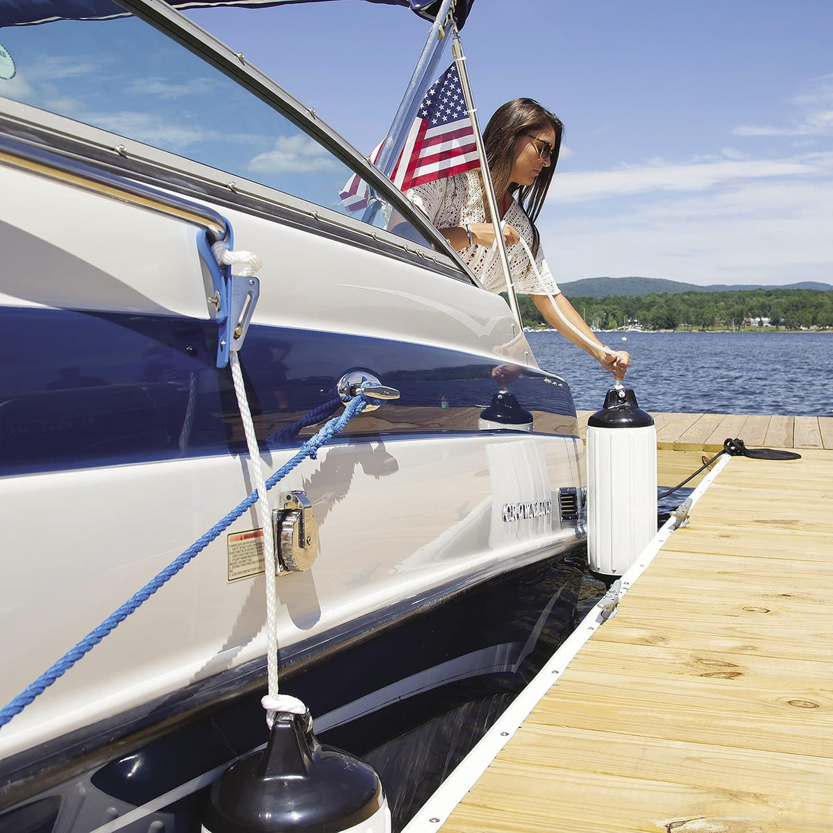 Taylor Made Products Defensar para barco, inflable, Blanco, 10.5" x 30"
