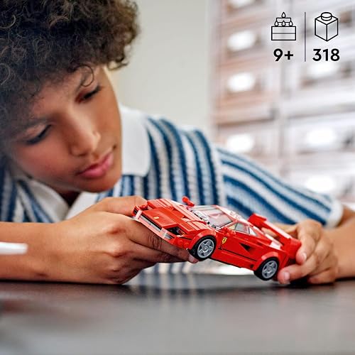 LEGO® Speed Champions Superauto Ferrari F40 Vehículo construible con minifigura de piloto, Modelo de Auto de Juguete Coleccionable, Ideal como Regalo para niños 76934