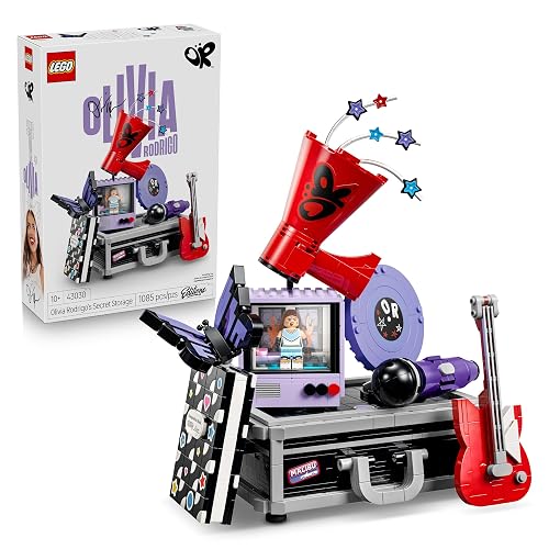 LEGO Editions Almacén Secreto de Olivia Rodrigo – Set de Construcción para Mayores de 10 Años – Decoración – Modelo de Colección con Guitarra de Juguete, Disco y Más – 43030