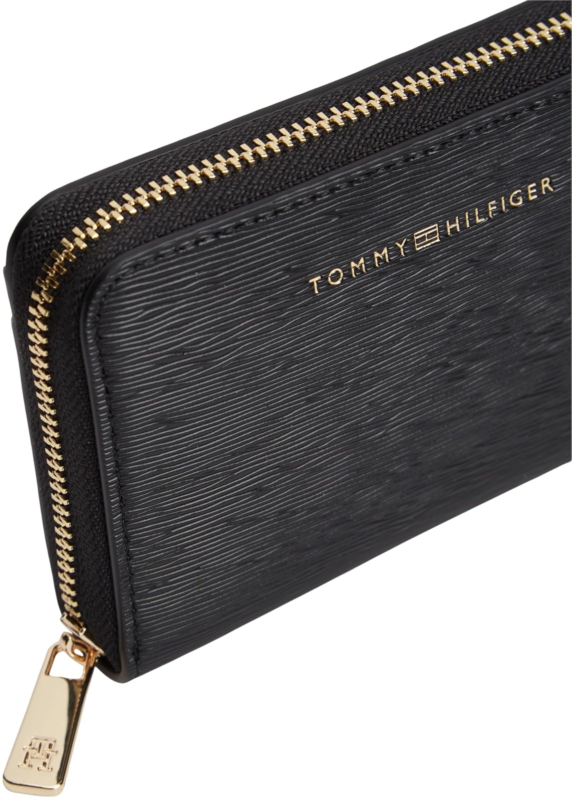 Tommy Hilfiger Cartera Zip Around Walllet para Mujer, Negro