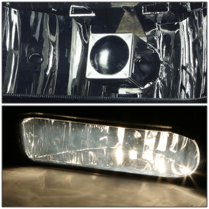 DNA Motoring FL-ZTL-114-SM Luz Antiniebla para Chevy Silverado 1500/2500/3500 HD, Lado Conductor y Pasajero, Ahumado