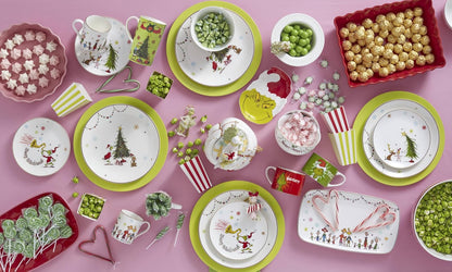 Lenox Set 4 Platos para Ensalada Merry Grinchmas Porcelana Surtidos 20 cm El Grinch